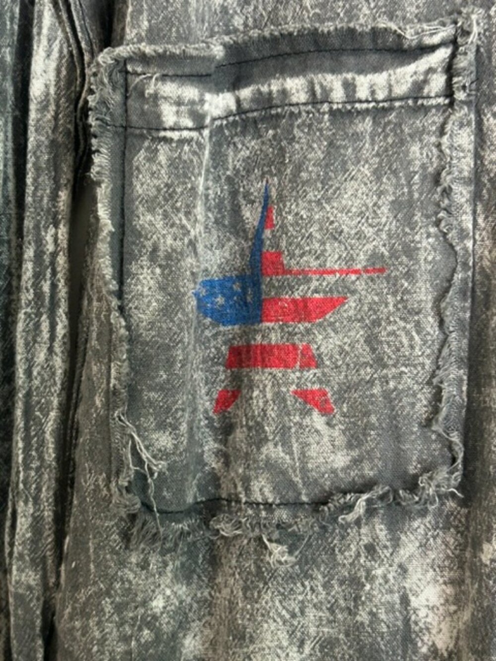 A Rare Bird Black Freedom Acid Wash Black Denim Drop Waist Dress Duster Jacket - Picture 7 of 16